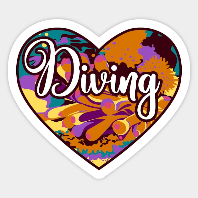 Sea Diving Sticker by MashaVed